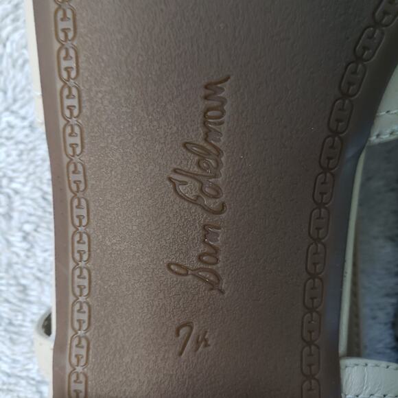 Sam Edelman Kara Slingback Womens 7.5 Beige Black Chiccore Old Money Style - Picture 7 of 8